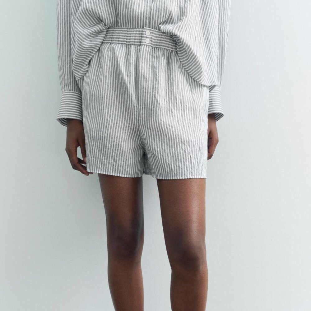 NWT ZARA STRIPED SHORTS ZW COLLECTION